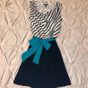 Express B&W Striped Dress